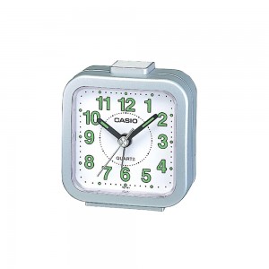 Casio TQ-141-8 Silver Analog Desk Alarm Snooze Clock