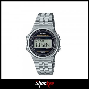 Casio Vintage A171WE-1A Silver Stainless Steel Band Men Youth Watch