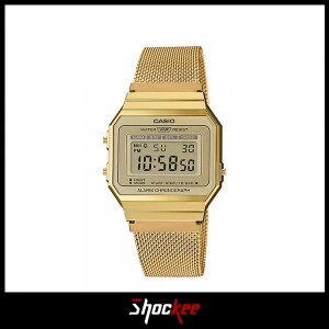 Casio Vintage A700WMG-9A Gold Stainless Steel Band Women Watch