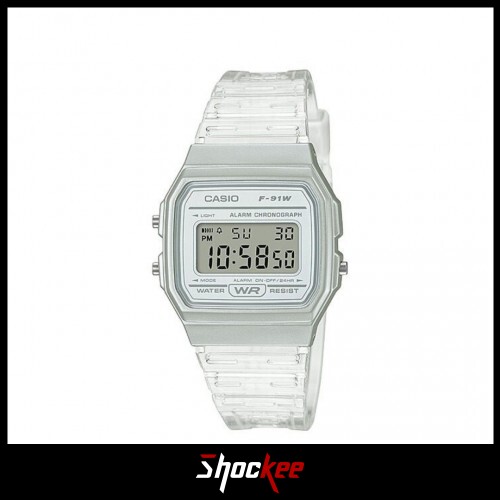 Casio Vintage F-91WS-7D Digital White Resin Band Youth Watch 