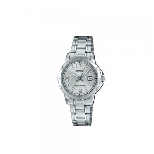 Casio General LTP-V004D-7B2 Silver Stainless Steel Band Women Watch