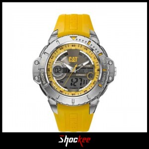 CAT ANADIGIT MA-155-27-137 Black Yellow Dial and Yellow Rubber Strap Analog and Digital Men Watch