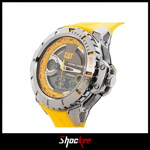 CAT ANADIGIT MA-155-27-137 Black Yellow Dial and Yellow Rubber Strap Analog and Digital Men Watch