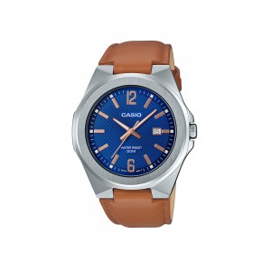 Casio General MTP-E158L-2A Brown Leather Band Men Watch